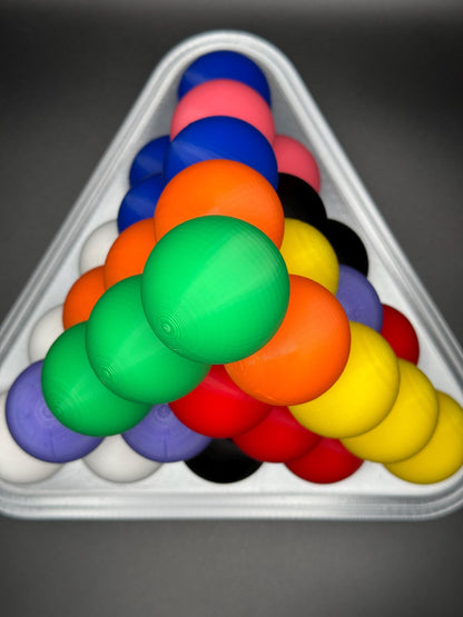 Giant Pyramid Puzzle by Len Gordon - Classic 1972 Design | Stack Spheres to Create Pyramid, High Quality Large Size Brain Teaser