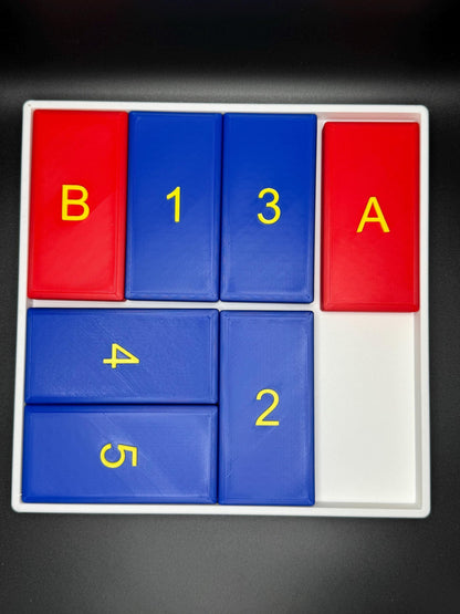 The A and B Puzzle - Modern Recreation of a Classic Sliding Puzzle - Large 3D Puzzle 24x24cm, Sliding Piece Challenge
