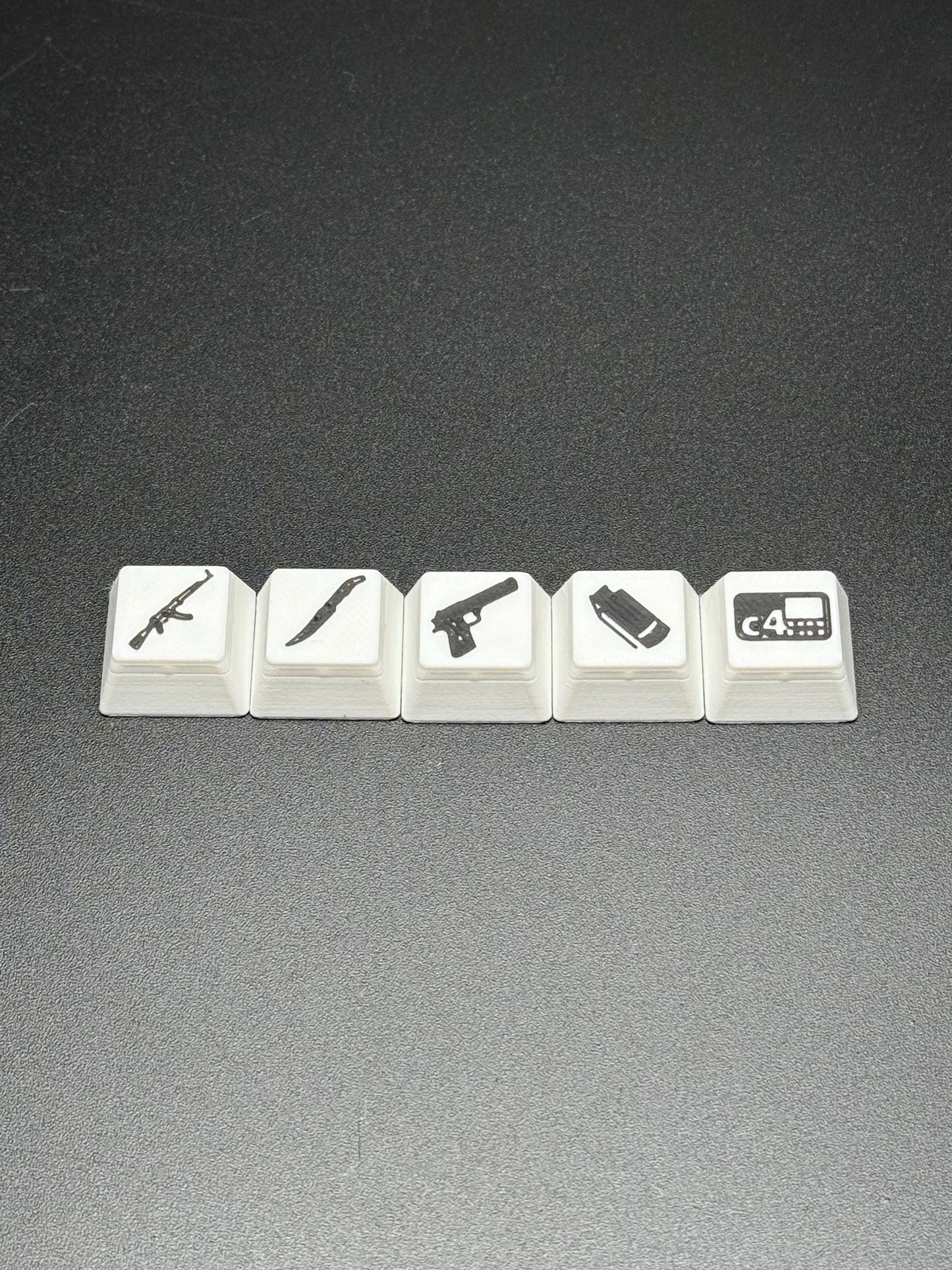 Handcrafted Counter Strike 2 or Global Offensive Keycap Set - Access Weapons Easily, Gamer Accessories, Custom Keycaps for Gaming Keyboard