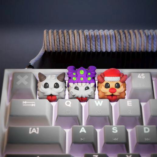 Handmade Poros League of Legends Keycaps for Cherry MX, Artisan Keycaps, Poro, Baron Nashor, Reno, Gifts for Him & Her 3D Printed