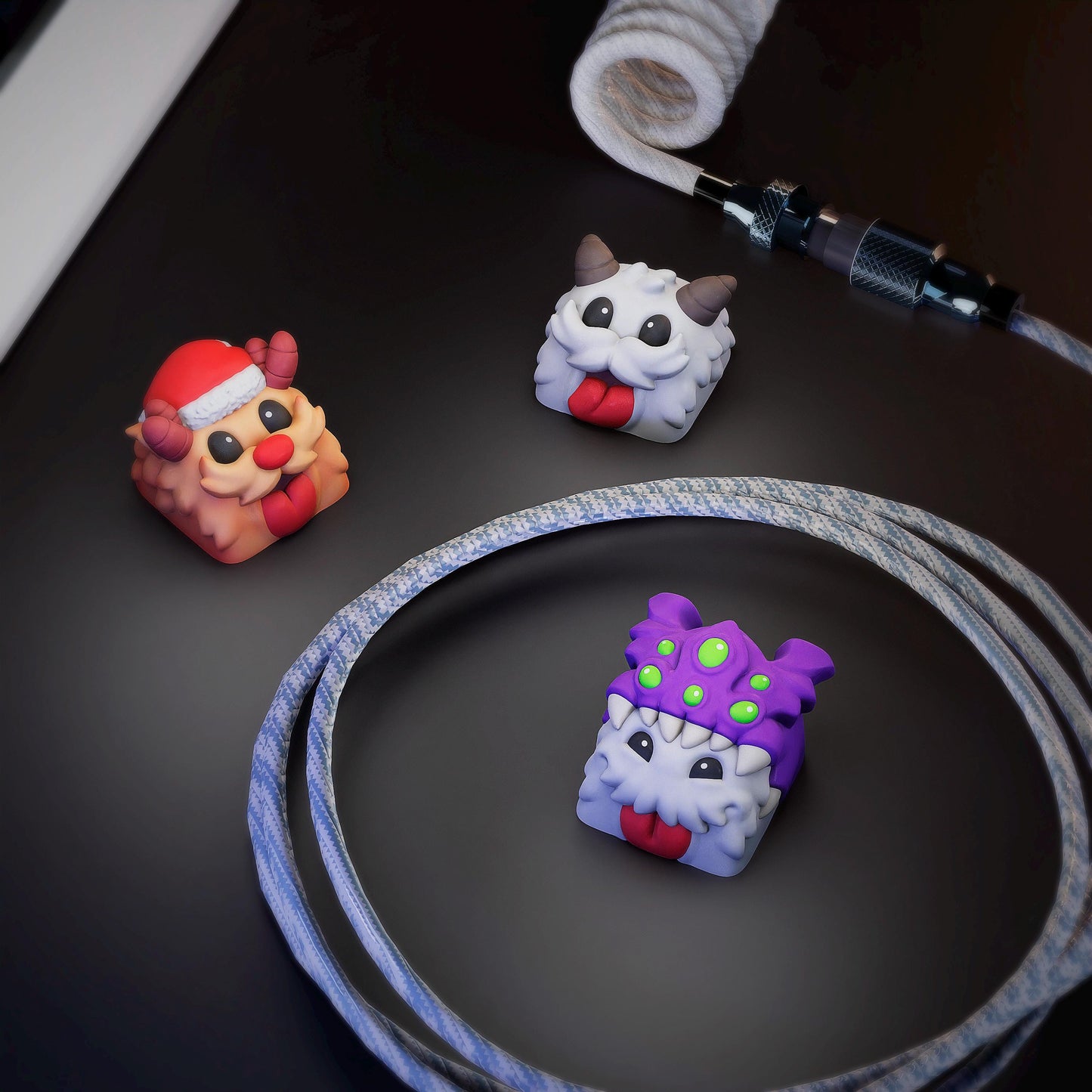 Handmade Poros League of Legends Keycaps for Cherry MX, Artisan Keycaps, Poro, Baron Nashor, Reno, Gifts for Him & Her 3D Printed