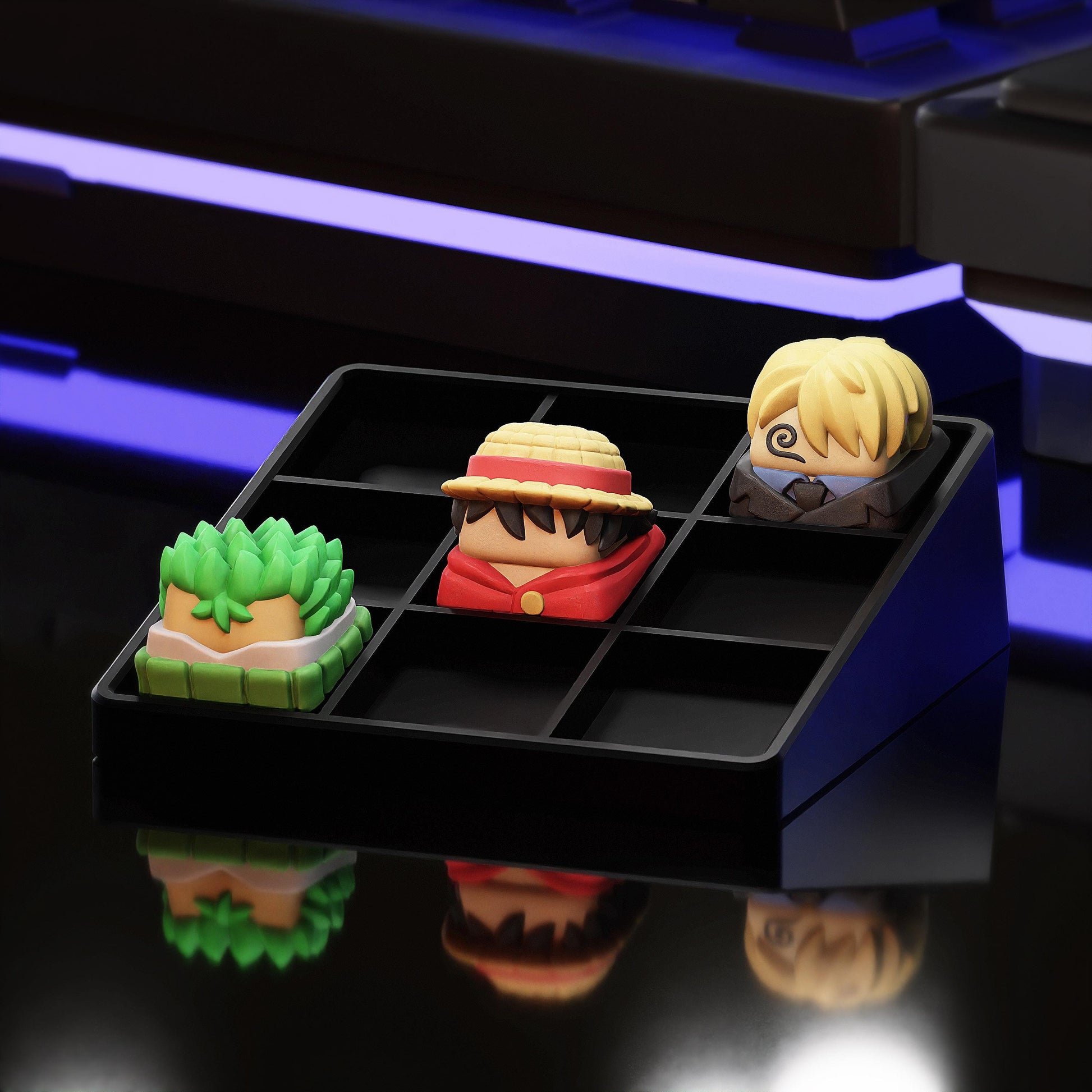 Handmade Anime Keycaps - Monkey, Zoro, Sanji for Cherry MX - Custom Artisan - Perfect Anime Fan Gift