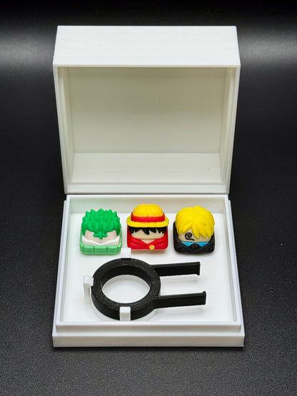 Handmade Anime Keycaps - Monkey, Zoro, Sanji for Cherry MX - Custom Artisan - Perfect Anime Fan Gift
