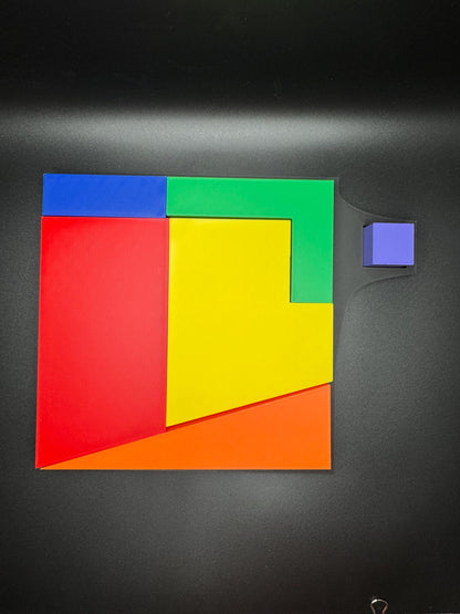 Magic Extra Piece Puzzle - Fit The Small Square for Unique Challenge, Brain Teaser Game, Fun Family Activity & Gift Idea - 250x200mm Size