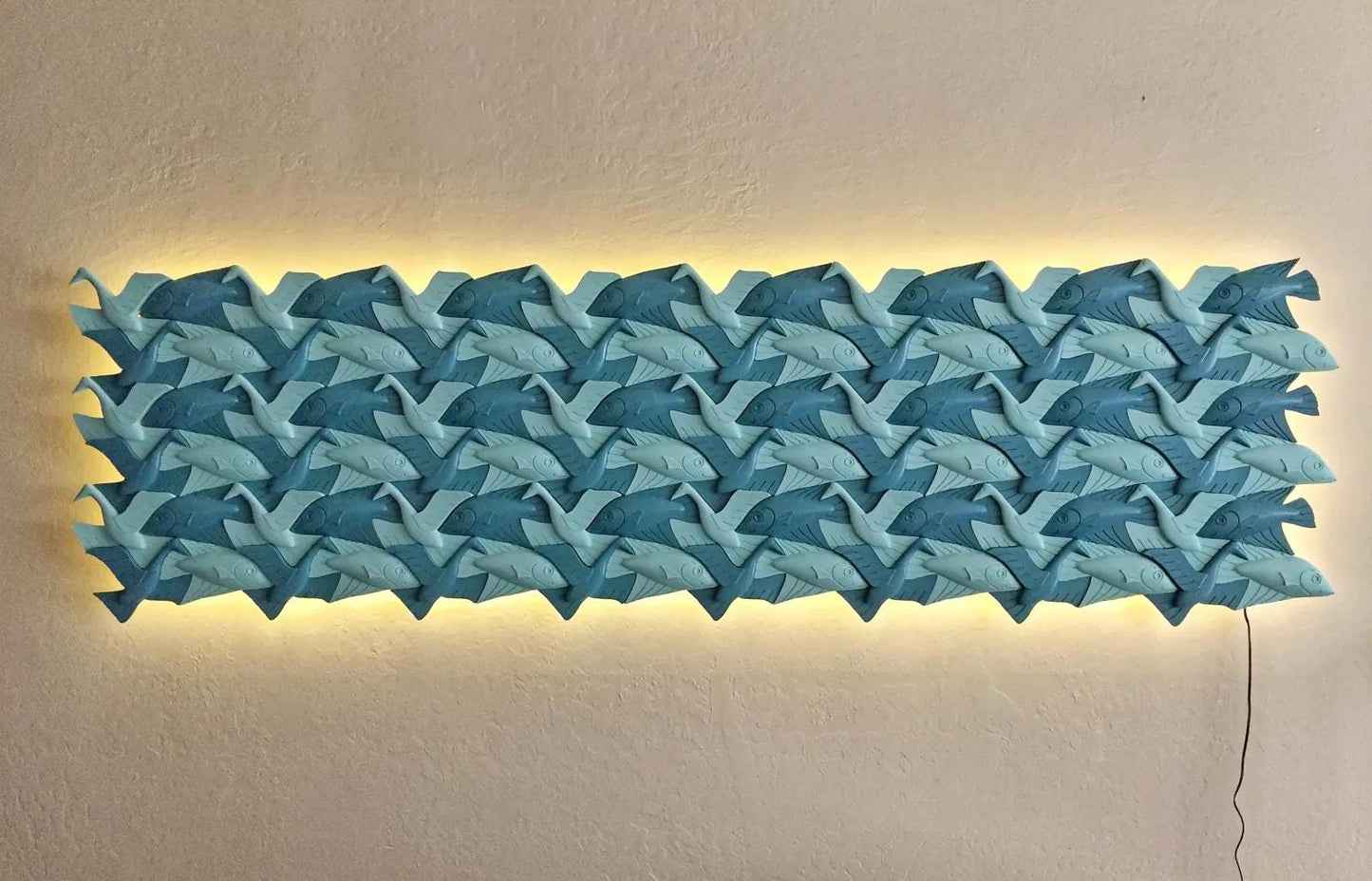 Escher's Birds and Fish Tessellation Print | Art Print Decor | Unique Wall Art | Home Decor | Geometric Patterns & Design