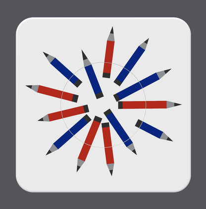 Disappearing Pencil Puzzle - 6 or 7 Pencils? Magic Shifting Puzzle, 3D Printed Fun Toy for All Ages, Engaging & Unique Classroom Game