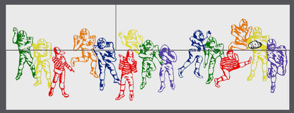 Disappearing Football Player Optical Illusion Puzzle | Fun Brain Teaser & Gift for Sports Lovers | Unique Home Décor