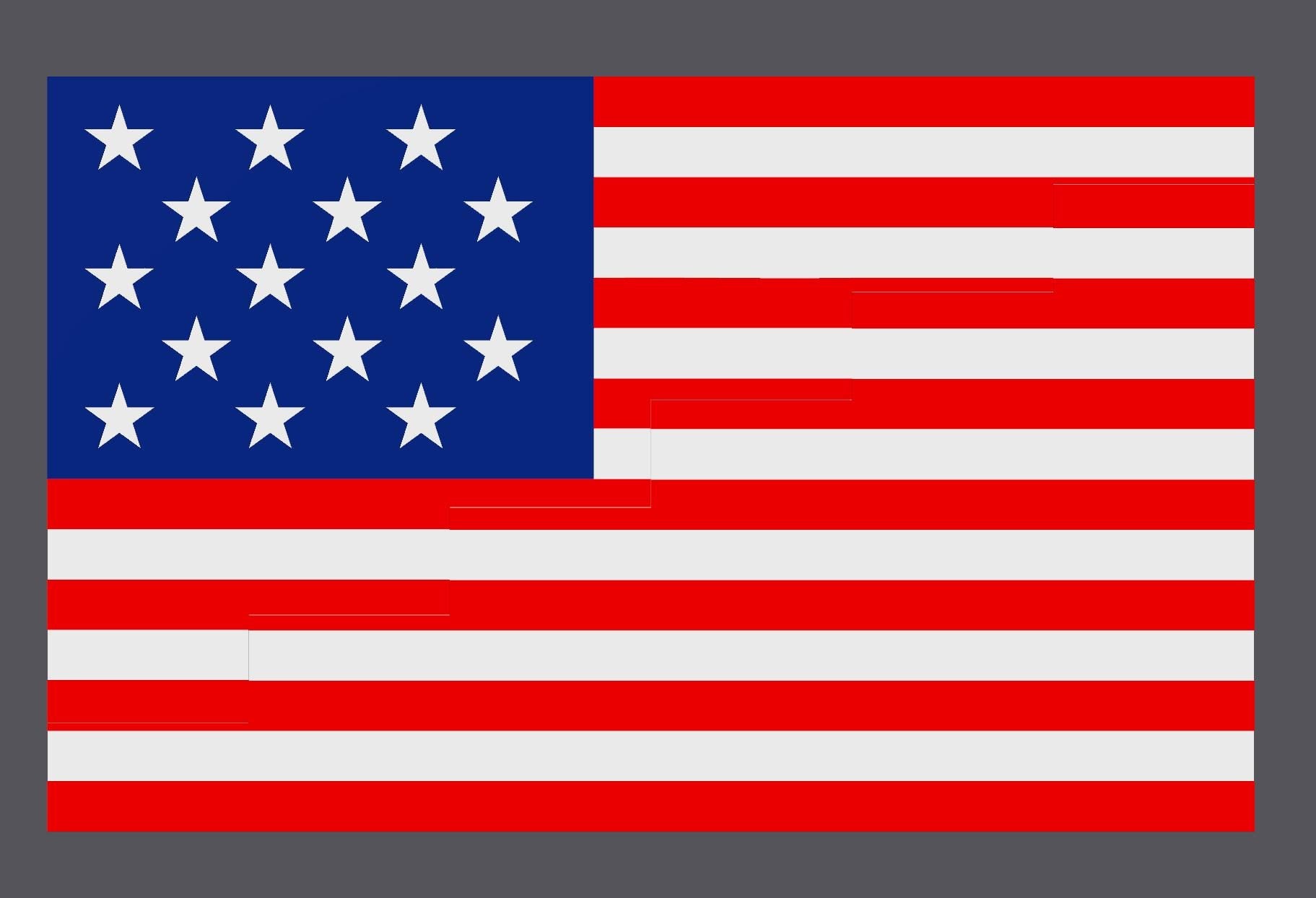 1795 American Flag Dissection Puzzle - Mind Bending Puzzle with 13 or 15 Stripes for All Ages, Educational & Fun