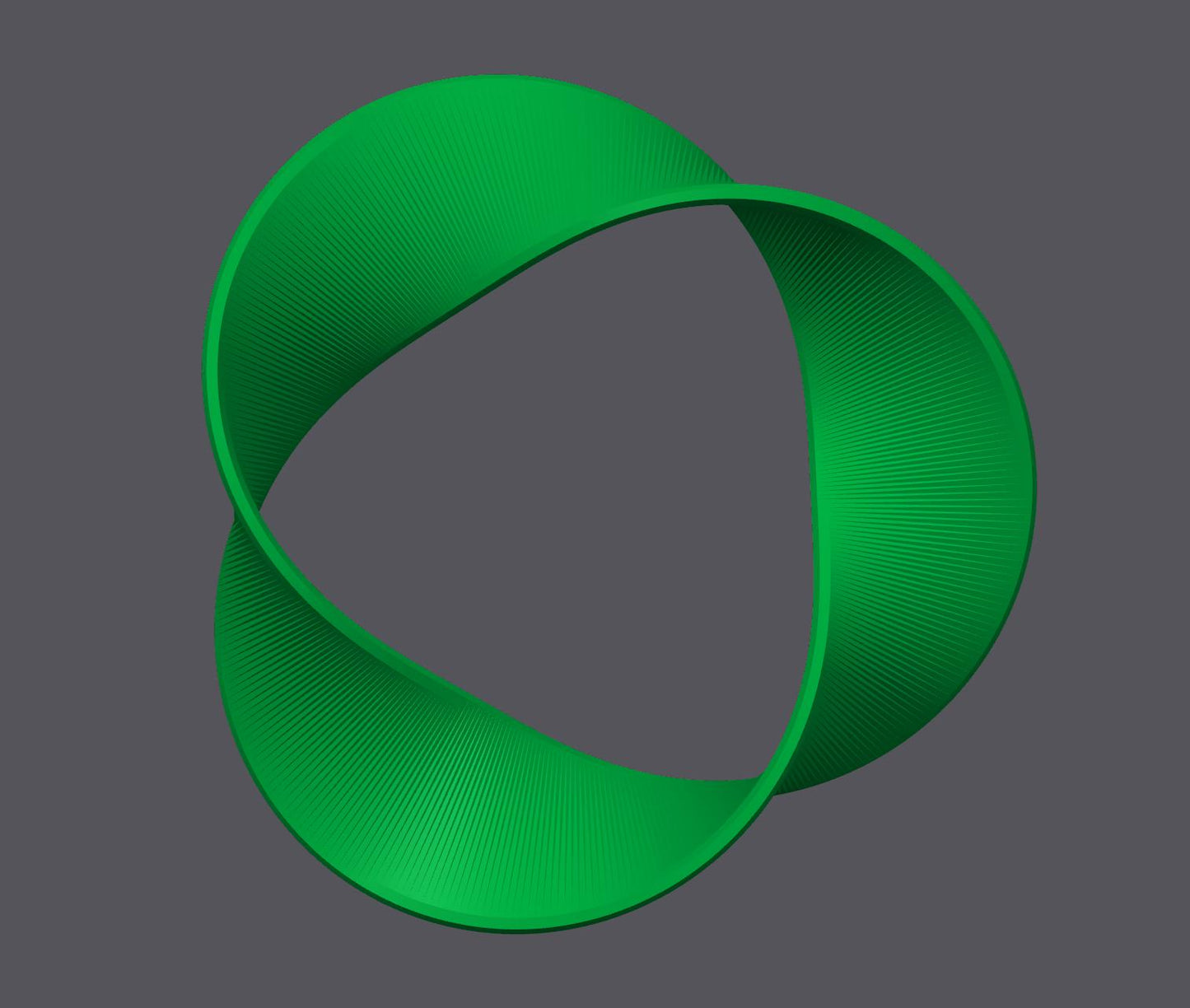 Triply Twisted Mobius Decor Ring - 3D Printed Stylish Accent for Bookshelves, Tables & Cabinets, Modern Home Decor
