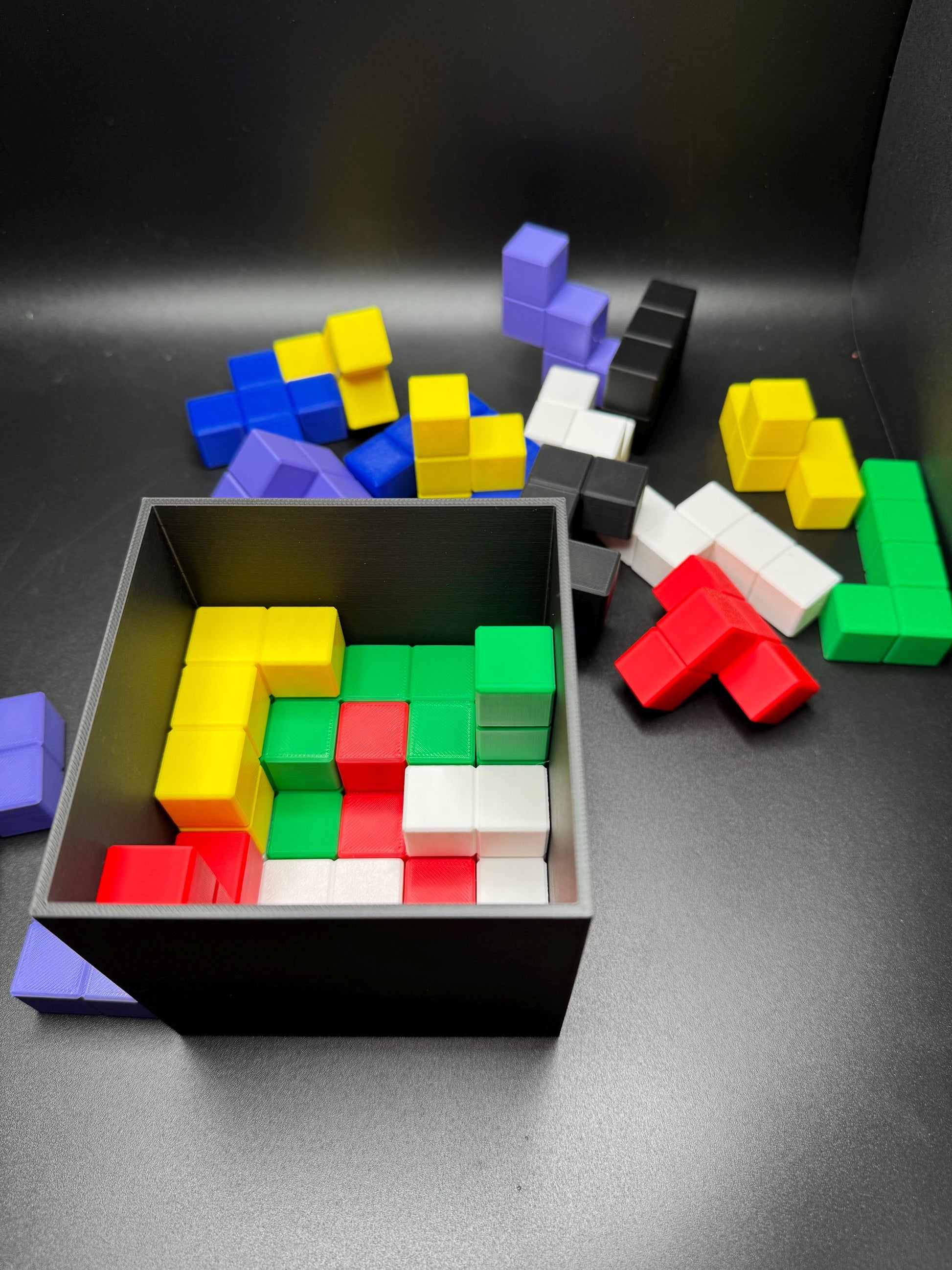 Pentacubes Brain Teasers - Pack 25 Unique Pentacubes in a Cube, Very Challenging No Found Solutions Yet, Fun & Engaging Problem-Solving!