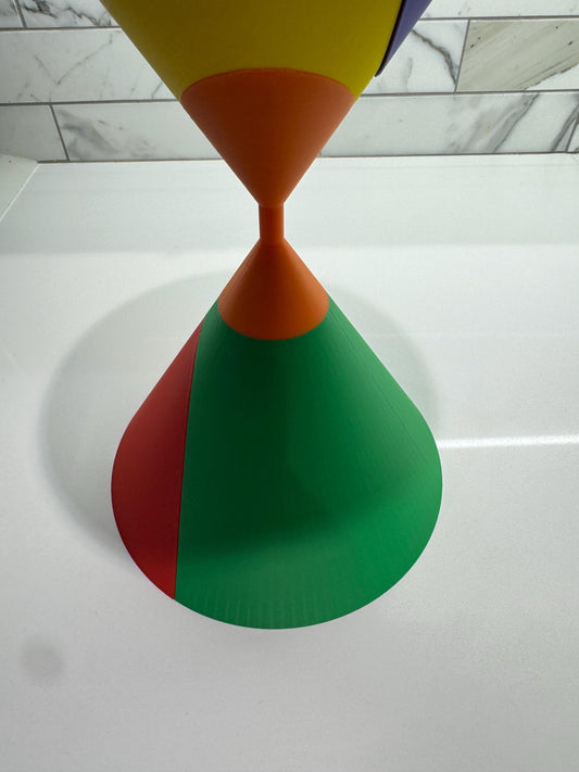 Conic Section Visual Representation - Educational Tool for Students & Teachers, Geometry Learning Aid, Math Decoration, 15 inches Tall