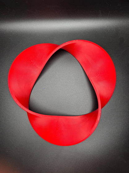 Triply Twisted Mobius Decor Ring - 3D Printed Stylish Accent for Bookshelves, Tables & Cabinets, Modern Home Decor