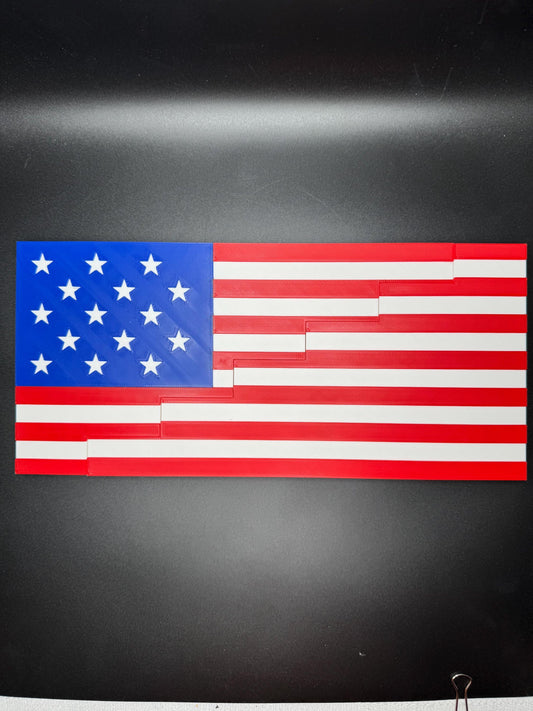 1795 American Flag Dissection Puzzle - Mind Bending Puzzle with 13 or 15 Stripes for All Ages, Educational & Fun