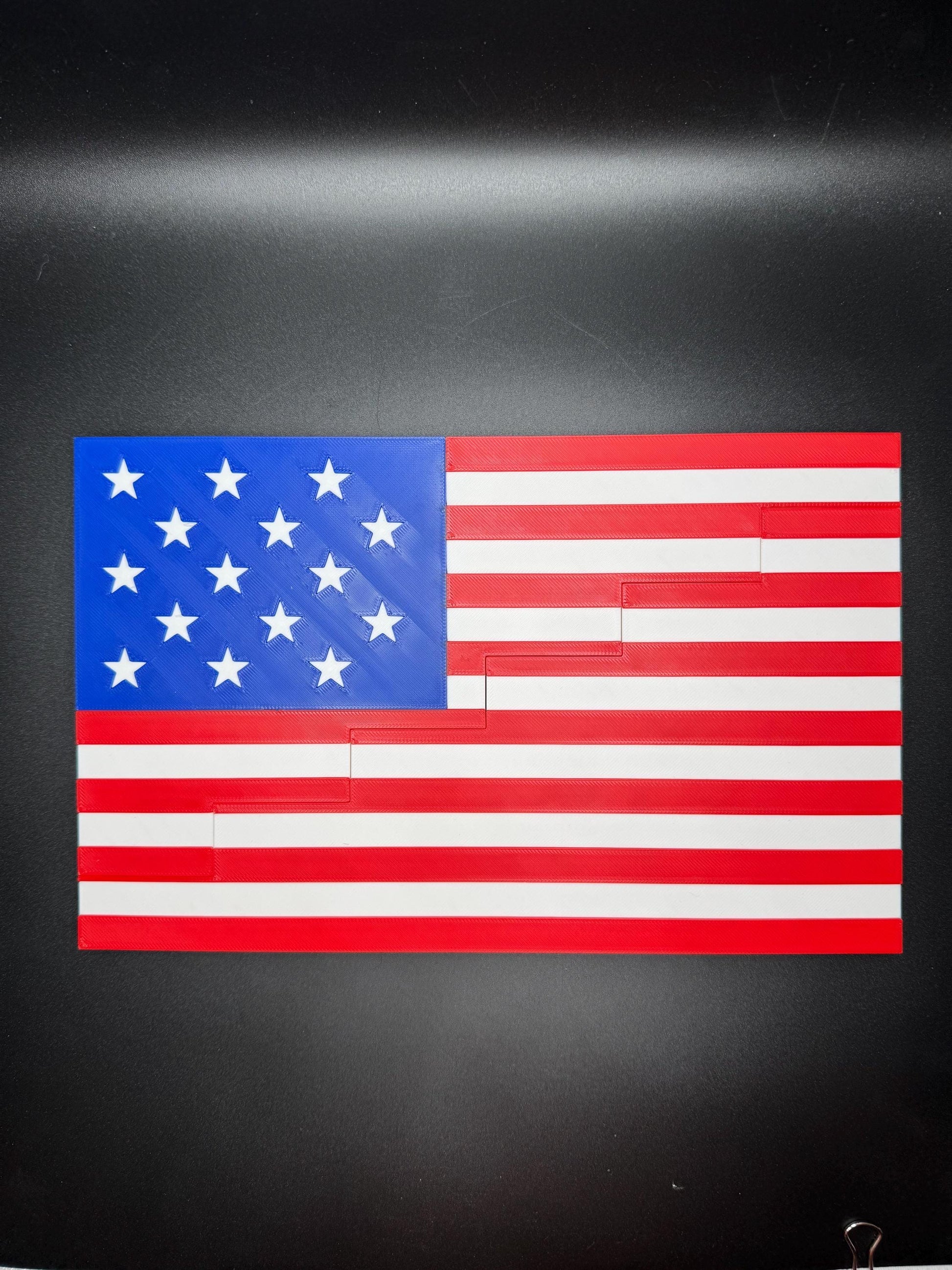 1795 American Flag Dissection Puzzle - Mind Bending Puzzle with 13 or 15 Stripes for All Ages, Educational & Fun