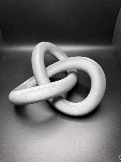3D Printed Torus Knot - High Quality Gift for Teachers, Him or Her - Unique Decorative Art Piece