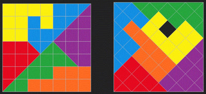 Disappearing Square Puzzle Version 1 - Vintage Modern Design, Fun Brain Teaser, Fits Perfectly, Challenging Family Game