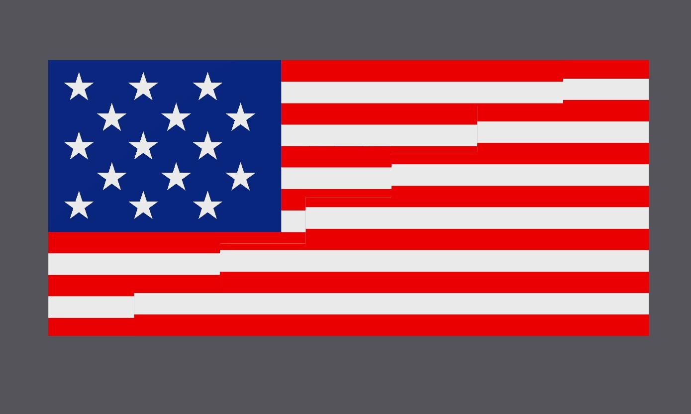 1795 American Flag Dissection Puzzle - Mind Bending Puzzle with 13 or 15 Stripes for All Ages, Educational & Fun