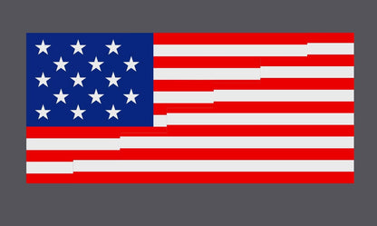 1795 American Flag Dissection Puzzle - Mind Bending Puzzle with 13 or 15 Stripes for All Ages, Educational & Fun