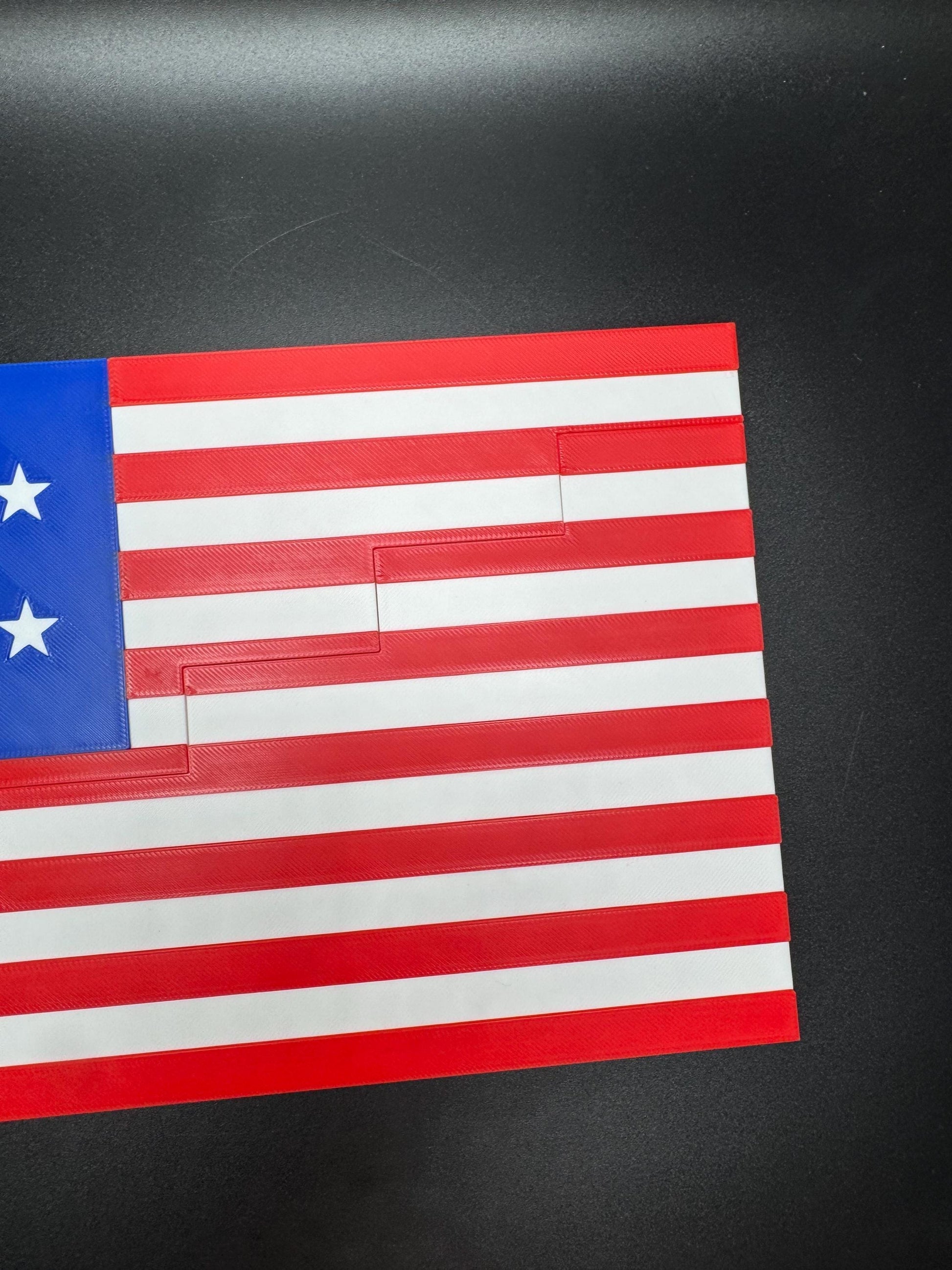 1795 American Flag Dissection Puzzle - Mind Bending Puzzle with 13 or 15 Stripes for All Ages, Educational & Fun