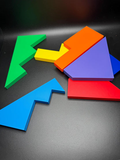Disappearing Square Puzzle Version 1 - Vintage Modern Design, Fun Brain Teaser, Fits Perfectly, Challenging Family Game
