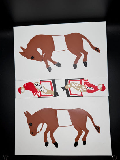 Sam Loyd's Famous Trick Donkeys - Modern 3D Recreation of 1800s Classic, Fun Brain Teaser for All Ages & Puzzle Lovers