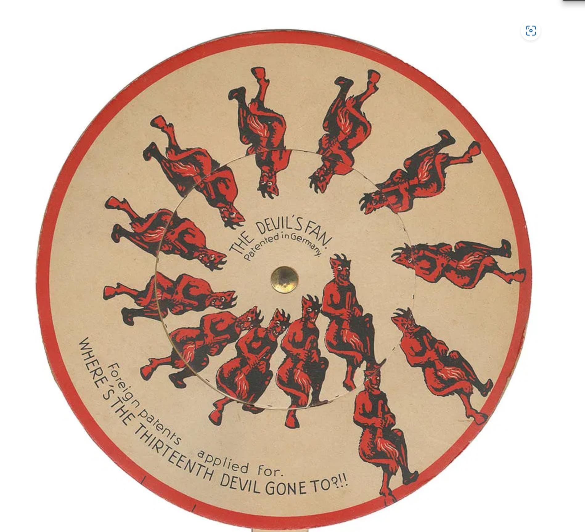The Devil's Fan Puzzle - Classic 1900s Optical Illusion, Unique Home Décor & Gift Idea