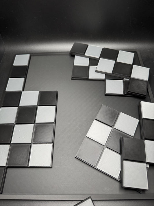 Gyro Checker Board Jig Saw Checkerboard Puzzle - Modern Recreation of a Classic - Brain Teaser for All Ages - Fun & Challenging Mind Game
