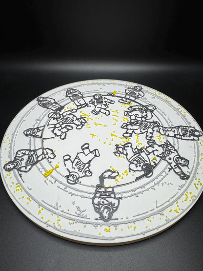 The Missing Astronaut Puzzle - Classic Optical Illusion, Unique Home Décor & Gift Idea, 14 or 15 Astronauts?