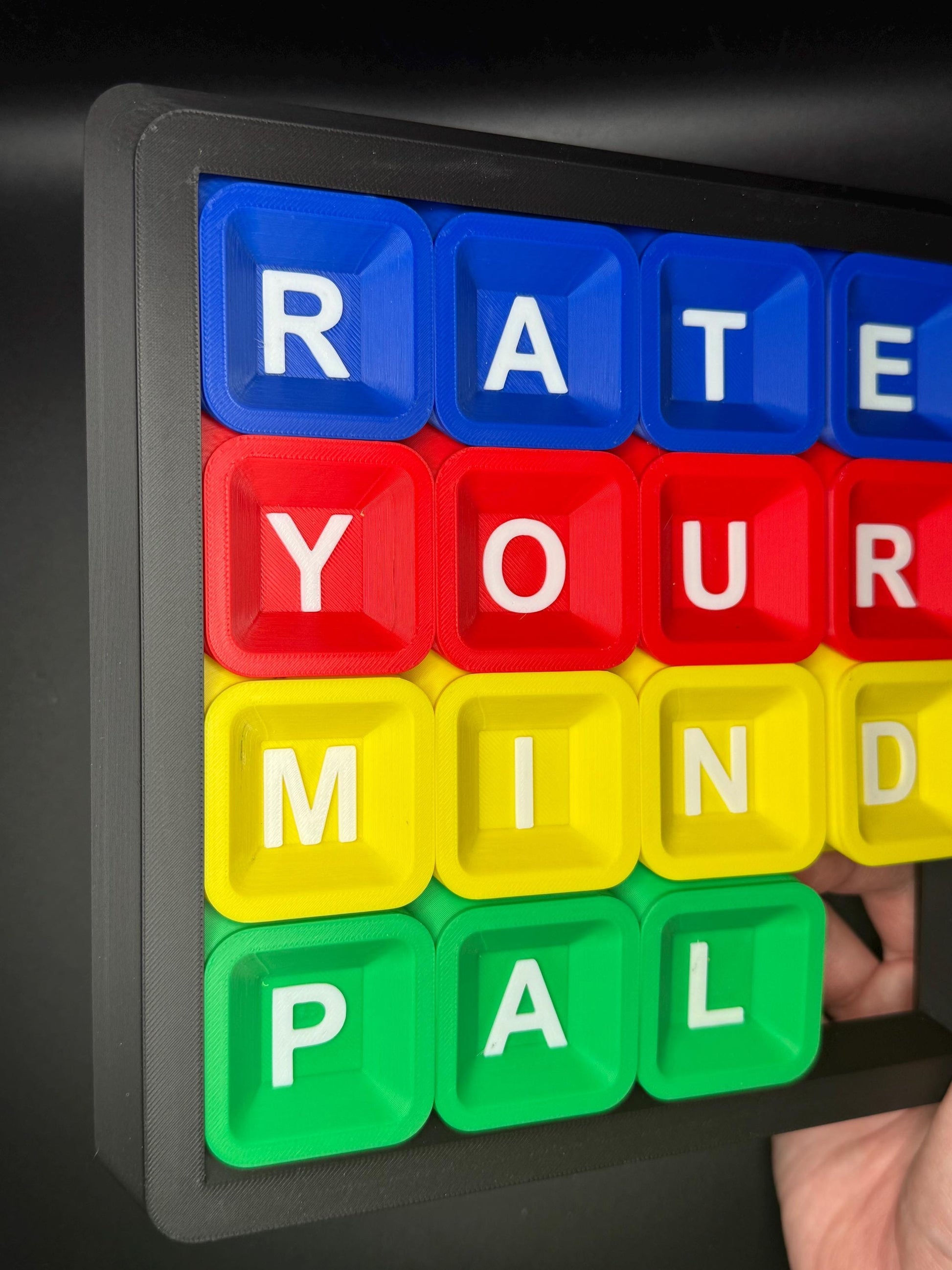 Rate Your Mind Pal Sliding Puzzle - 3D High Quality Print for Endless Fun - Perfect Gift for Teachers, Students & Puzzle Lovers