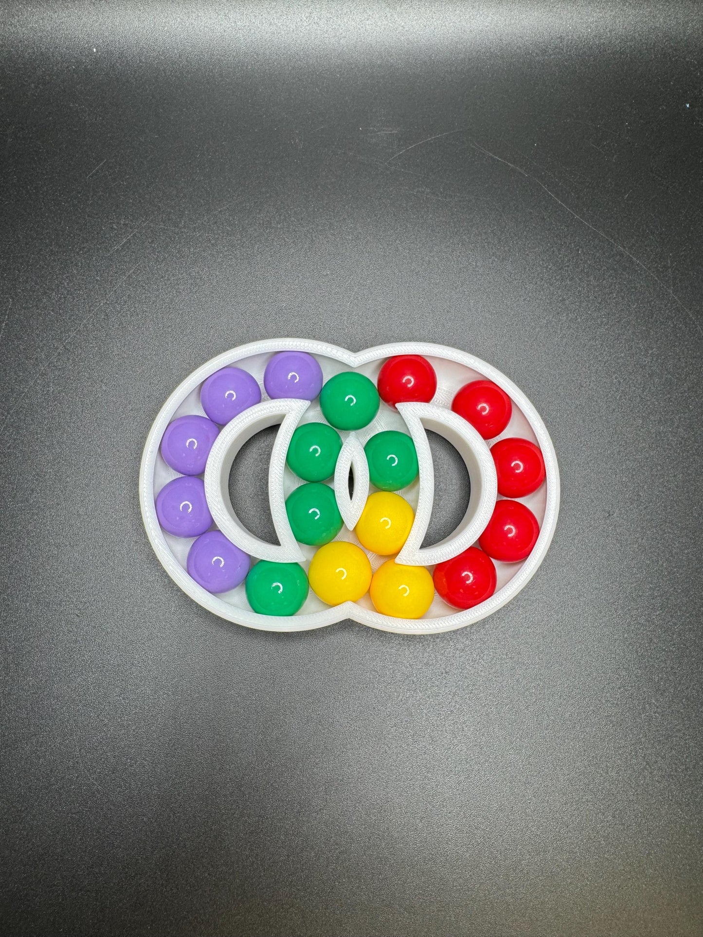 Hungarian Rings Puzzle Game – Devil’s Circles Marble Brain Teaser, Color Matching Logic Toy for Adults & Kids