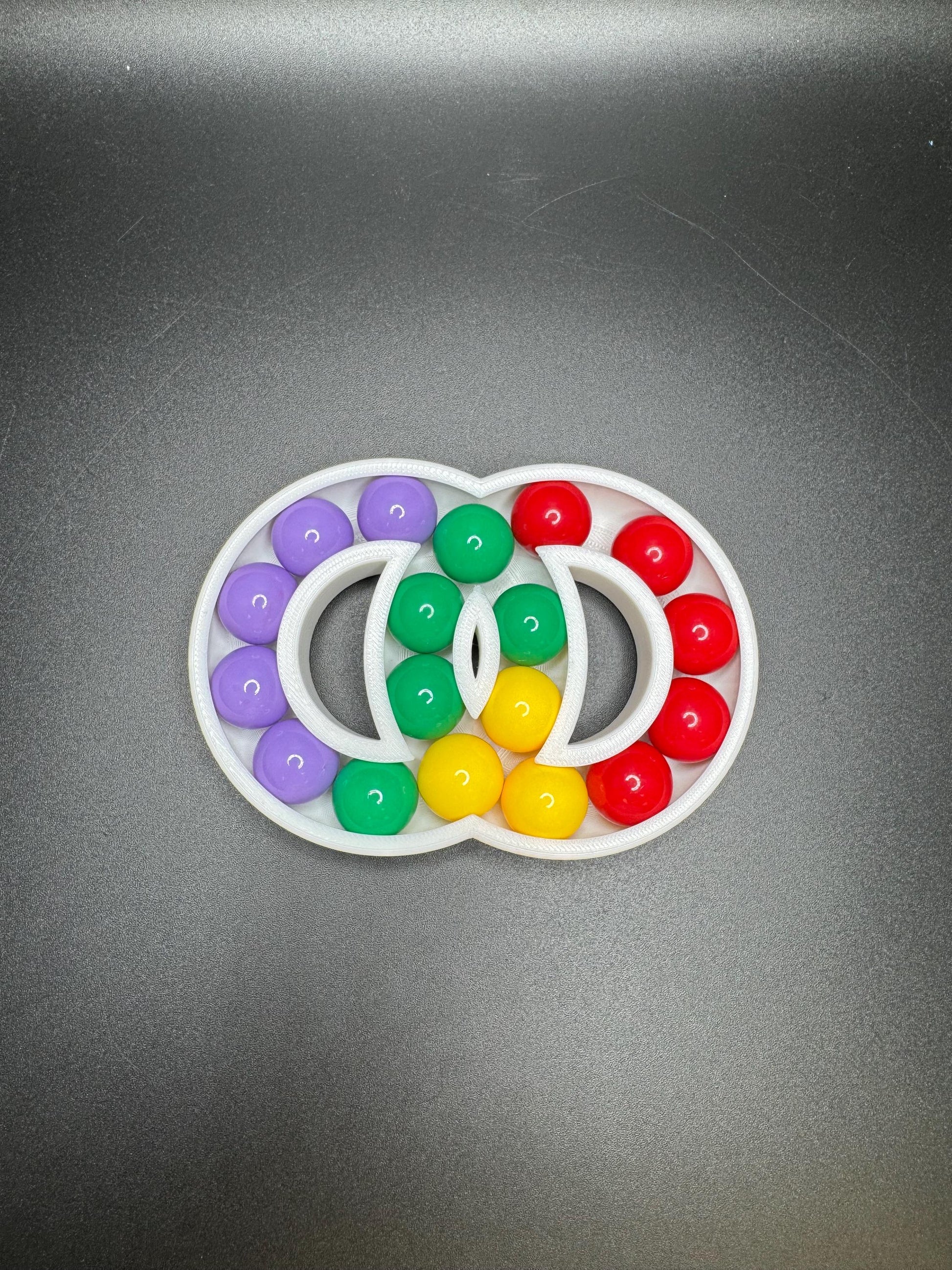Hungarian Rings Puzzle Game – Devil’s Circles Marble Brain Teaser, Color Matching Logic Toy for Adults & Kids