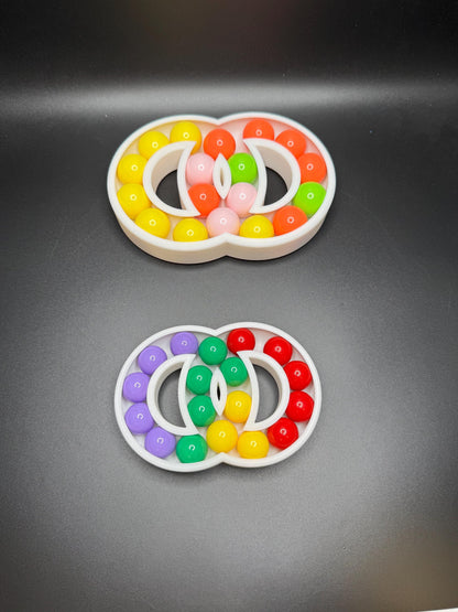 Hungarian Rings Puzzle Game – Devil’s Circles Marble Brain Teaser, Color Matching Logic Toy for Adults & Kids