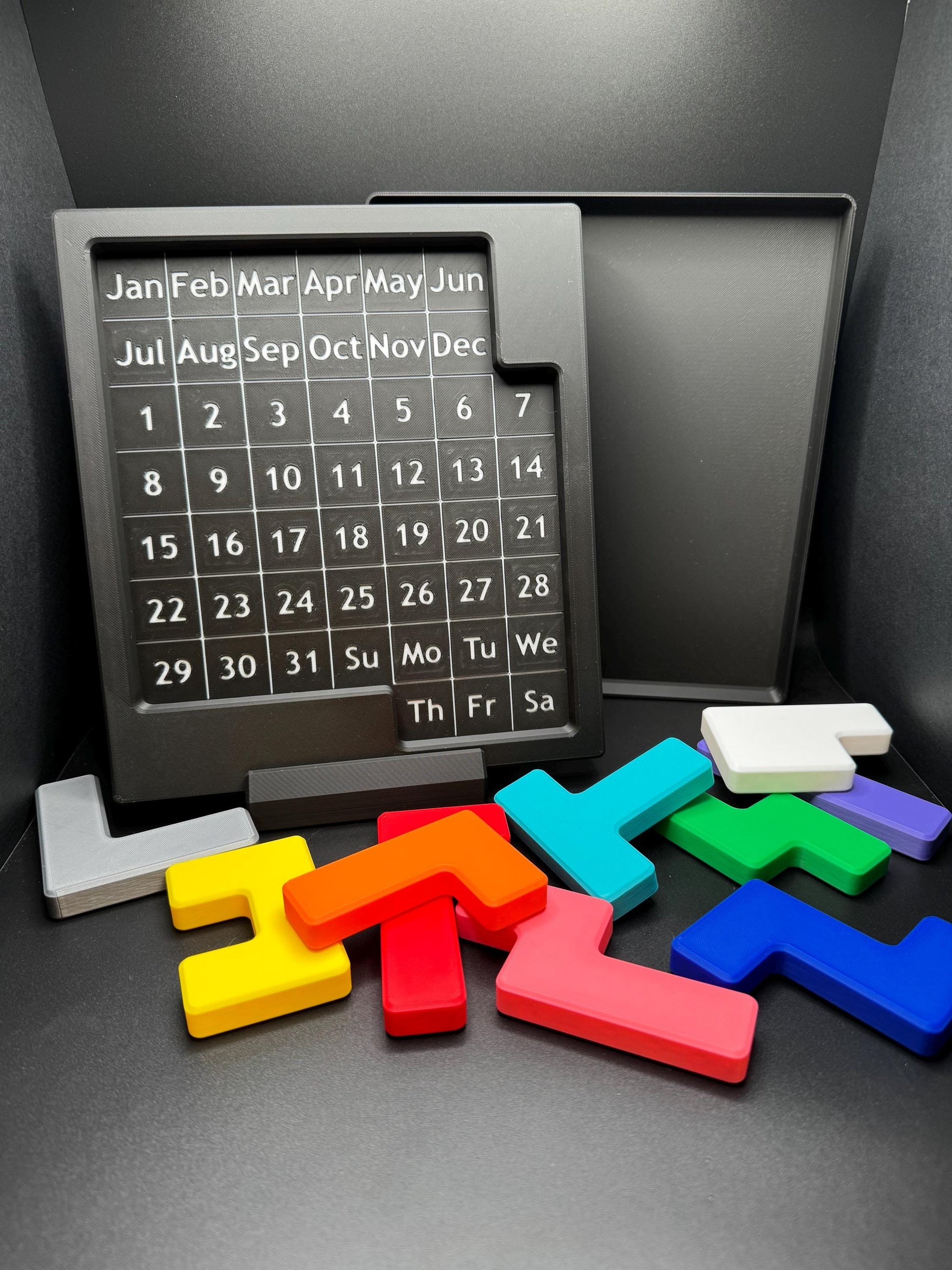 Daily Calendar Puzzle - Mind-Sharping Challenge | 9.5x8.3 Inch High-Quality 3D Print for Daily Fun! Great Gift for Puzzle Lovers of All Ages