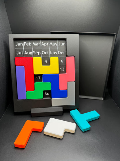 Daily Calendar Puzzle - Mind-Sharping Challenge | 9.5x8.3 Inch High-Quality 3D Print for Daily Fun! Great Gift for Puzzle Lovers of All Ages