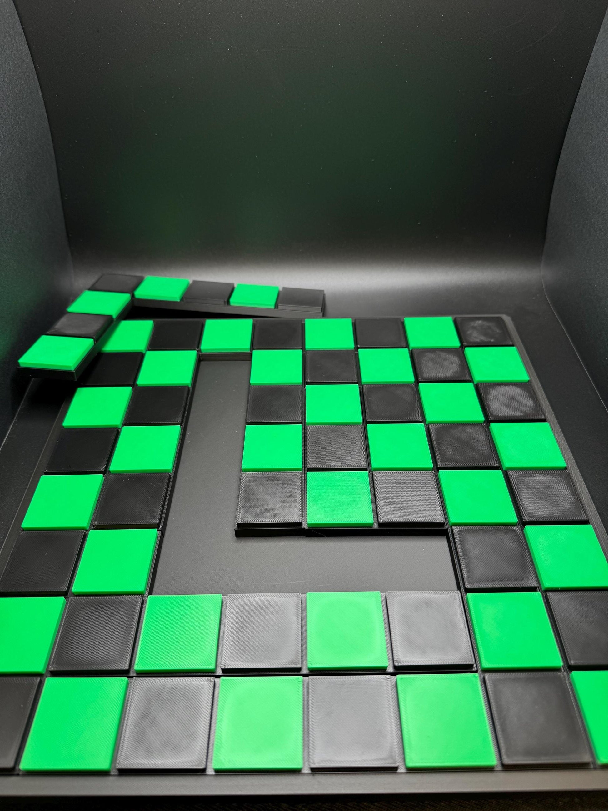 Checkerboard Dissection Puzzle by Sam Loyd - 3D Printed Classic 1914 Brain Teaser Gift for Puzzle Lovers
