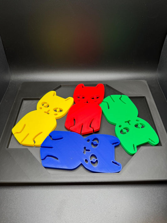 Fit the Four Cats Puzzle Game: Fit All 4 Cats in Frame Challenge, Fun & Unique Brain Teaser Gift