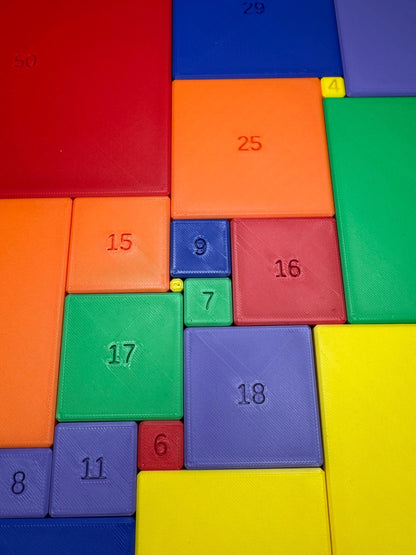 Squared Square Puzzle for Adults & Kids - Challenging Math Puzzle Brain Teaser - Educational Game for Teachers, Students Puzzle Lovers