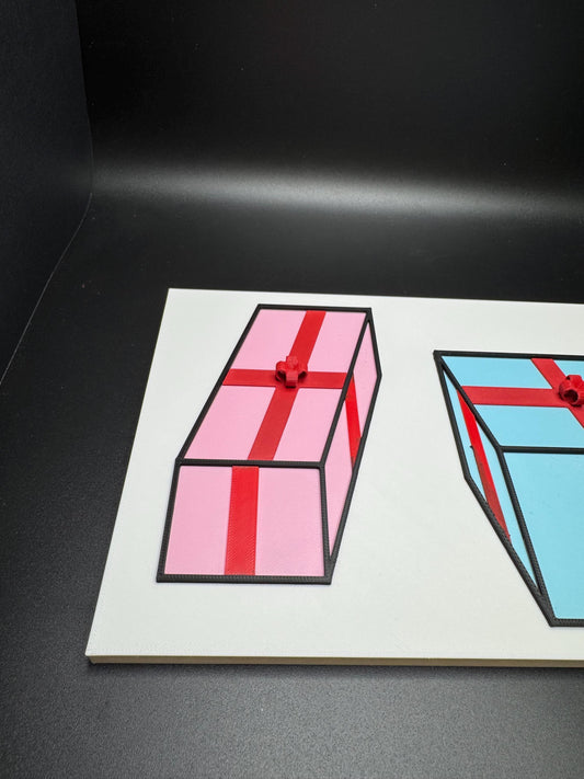 Wide and Long Puzzle, Swap The Lids - Fun Optical Illusion Game for All Ages, Unique Gift Idea