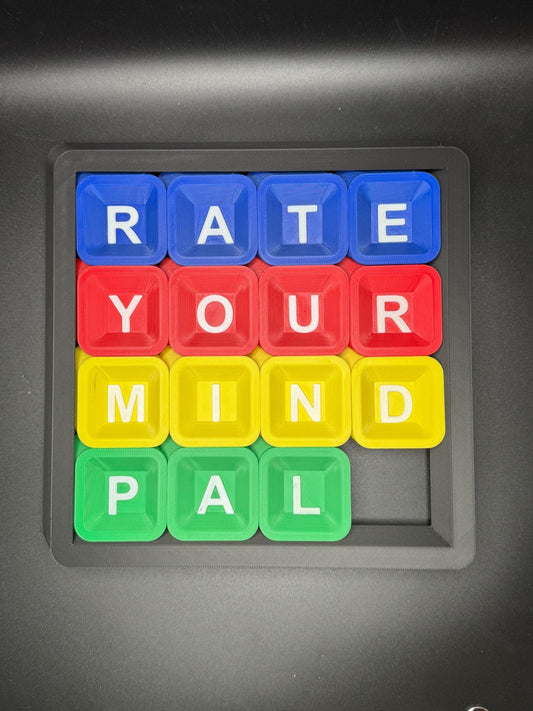 Rate Your Mind Pal Sliding Puzzle - 3D High Quality Print for Endless Fun - Perfect Gift for Teachers, Students & Puzzle Lovers