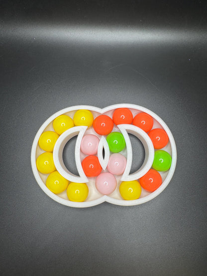 Hungarian Rings Puzzle Game – Devil’s Circles Marble Brain Teaser, Color Matching Logic Toy for Adults & Kids