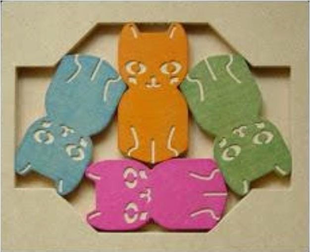 Fit the Four Cats Puzzle Game: Fit All 4 Cats in Frame Challenge, Fun & Unique Brain Teaser Gift