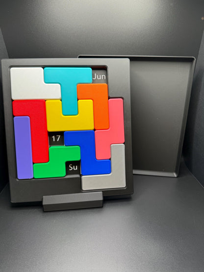 Daily Calendar Puzzle - Mind-Sharping Challenge | 9.5x8.3 Inch High-Quality 3D Print for Daily Fun! Great Gift for Puzzle Lovers of All Ages