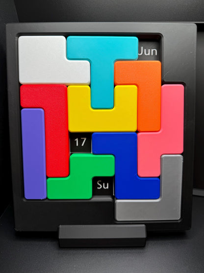 Daily Calendar Puzzle - Mind-Sharping Challenge | 9.5x8.3 Inch High-Quality 3D Print for Daily Fun! Great Gift for Puzzle Lovers of All Ages