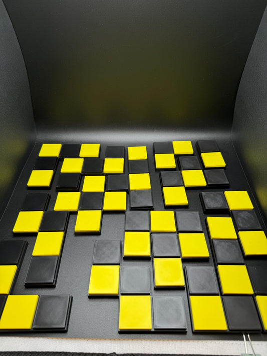 Antique Checkerboard Dissection Puzzle - 3D Printed Classic 1880s Style Brain Teaser Gift for Puzzle Lovers