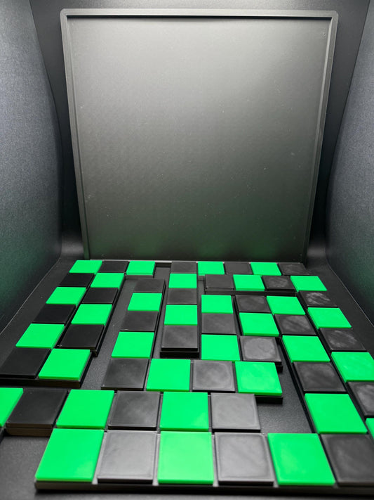 Checkerboard Dissection Puzzle by Sam Loyd - 3D Printed Classic 1914 Brain Teaser Gift for Puzzle Lovers