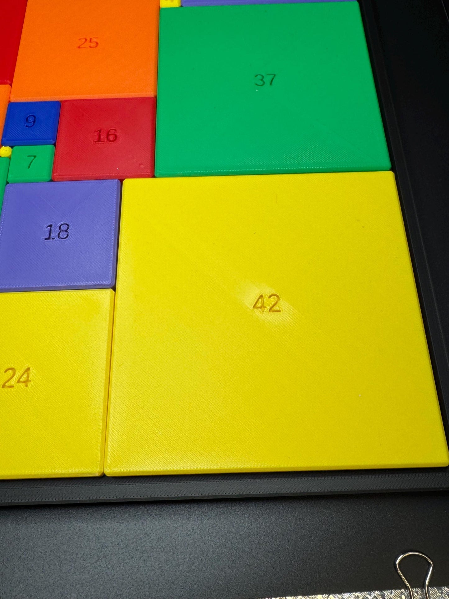 Squared Square Puzzle for Adults & Kids - Challenging Math Puzzle Brain Teaser - Educational Game for Teachers, Students Puzzle Lovers