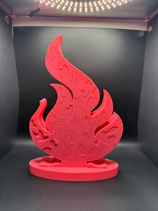 16" Fire Puzzle Survivor Replica - Double-Sided 3D Printed Gift for Puzzle Lovers & Survivor Fans