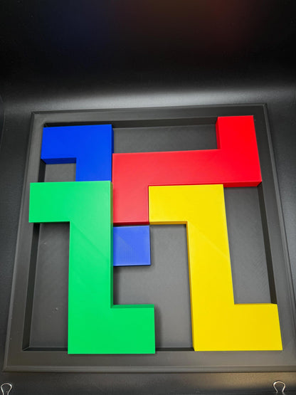Fit 4 S in a Square Puzzle - Brain Game for Intelligence Challenges | 4 S-Shaped Elements and Square Piece | Fun & Engaging Mind Challenge