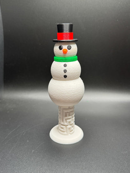 Snowman Puzzle Box - Unique Gift Idea With Hidden Compartment for Money & Surprises - Perfect for Holidays, Birthdays, and More!