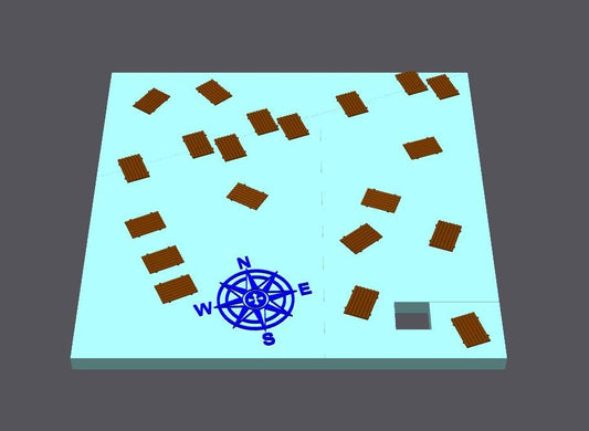 The Bermuda Square Optical Illusion Puzzle - Brain Teaser Game for Adults & Kids, Count Rafts Challenge, Fun Visual Puzzle Gift